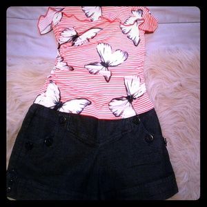 Romper with butterflies